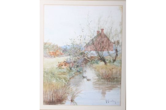 Albert Kinsley A Farm near SalisburyWatercolourSigned lower right33 x 25cm; together by a further