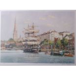 Frank Shipsides MooringsLimited edition coloured print 333/850Signed in pencil lower right35 x