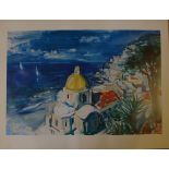 After Janette Anderson'Church in Positano'Print73 x 48cm Published by Wizard & Genius,