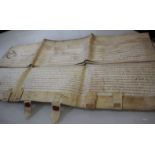 An 18th Century indenture with seal, further documents and black and white photographs