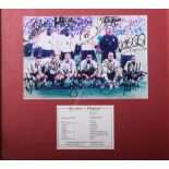 Football: signed edition photograph of England Team 1st September 2001 (Germany 1 - England 5)