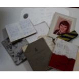 Assorted ephemera relating to Alan Griffiths’ early days and later material, including notes of