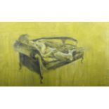Lesley Trim A Reclining NudeSketch with colour wash, signed and dated lower right 47 x 81cm