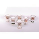 A collection of six Caverswell Christmas goblets (1 to 6), Limited Edition, all numbered