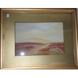 H W HicksA pair of moorland scenesWatercolourEach signed 37 x 25cm