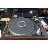 A vintage Pioneer Stereo turntable PL-120, with two pairs of Wharfedale Linton speakers