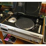 A Sony stereo music system hmk-3000 and Sony SS-E34 speakers, with Sony 30 station random preset