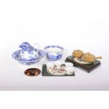 A Minton three piece wash basin, Portmeirion table mats, Poole plate boxed Royal Worcester