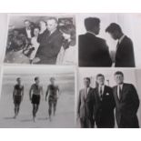 Photographs: four black and white photographic prints from the early 1960's, three of Kennedy family