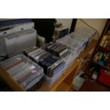 A quantity of jazz, big band and classical music CDs in stackable boxes.Provenance: from the
