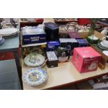 Minvera Collection Collectors plates, and a group of boxed crystal lead glass, Stuart, Duchess and