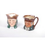 Two early large Royal Doulton character jugs: Old Charley D5420 and Vicar of Bray (un-numbered A