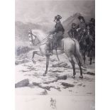 Edouard Detaille (1848-1912)The Cavalry Engraving with aquatint Signed in pencil lower left44 x 37cm