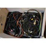 A large quantity of electrical leads for amplifiers, speakers and related equipmentProvenance: