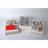 Eleven boxed lithographs and a Marc Chagall Bible, Miro lithographs three vols, Henry Moore sketch