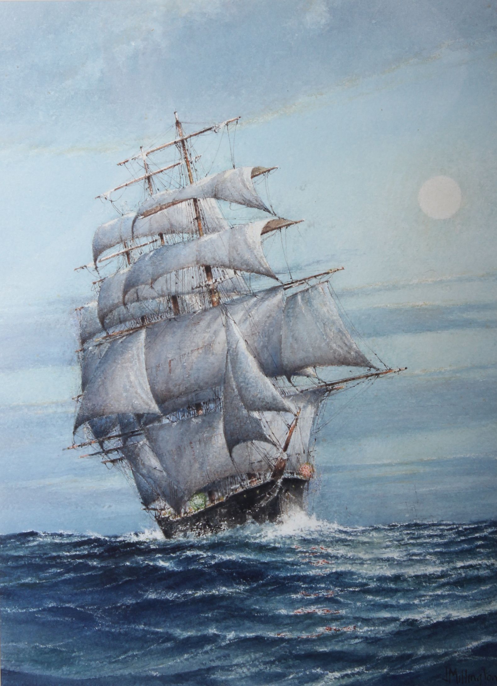 John Millington (British, 1891-1948)'The Red Jacket', the record-breaking clipper ship in full