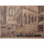 After James Stephanoff (1789-1874)The Coronation of George IV, 1821Aquatint46 x 33cm Together with