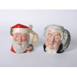 Two large Royal Doulton character jugs: Santa Claus D6668, The Lawyer D6498