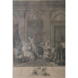 After N. De Launay (1739-1792)'Le Billet Doux' ('The Love Letter. Dedicated to Mr. Menage de