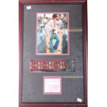 Jimi Hendrix (1942-1970): a collection of memorabilia in deep frame comprising photograph of Hendrix