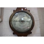 19th century banjo siphon tube barometer signed Warner of Clerkenwell and D.Fagioli in a rosewood