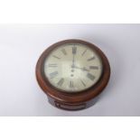 A Victorian style wall clock, movement replaced, face diameter 34cm