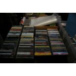 A quantity of CDs, mostly music and film soundtracks, with blank CDs and LP sleevesProvenance:
