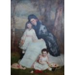 19th century English SchoolFamily portrait group of Anita Williamson and childrenOil on