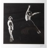 Ballet: a silver gelatin print by Angela Taylor of Igor Zelensky (Kirou Ballet), signed pencil e-