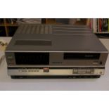 A vintage Sony Betamax player SL-C6UB, and a Panasonic video recorder Provenance: from the estate of