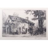 Eugene Veder (1876-1936) Rural cottageEtching Signed in pencil lower right, also bearing blind stamp