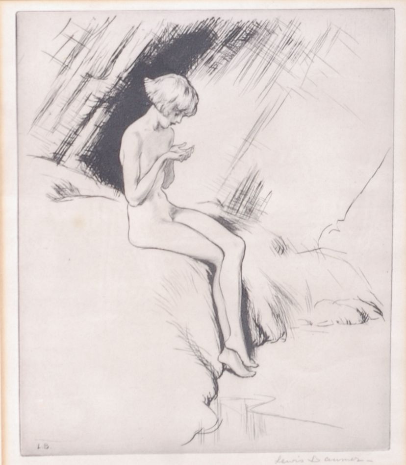 Lewis Baumer (1870-1963)'The Little Bather'Etching Initialled L.B, signed in pencil to the