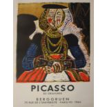 A group of nine posters for exhibitions of Picasso artwork in Paris and Barcelona, dating between