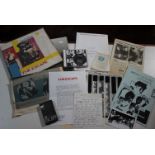 Ephemera relating to Bristol-based band The Escape, including photographs, fan mail, gig and tour