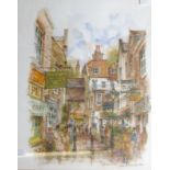 A. Vincent ()'Perrin's Lane, Hampstead, London'Pen, ink and watercolourSigned indistinctly lower