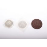 Two proof silver coins (St Helena and Sierra Leone) Royal Mint, both boxed; and a 1907 Cardiff Royal