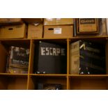 Two speaker boxes used in early 1980s gigs by Bristol bands Apartment and The Escape, together