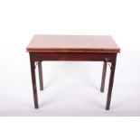 A 19th century mahogany concertina action fold over games table, 89cm wide