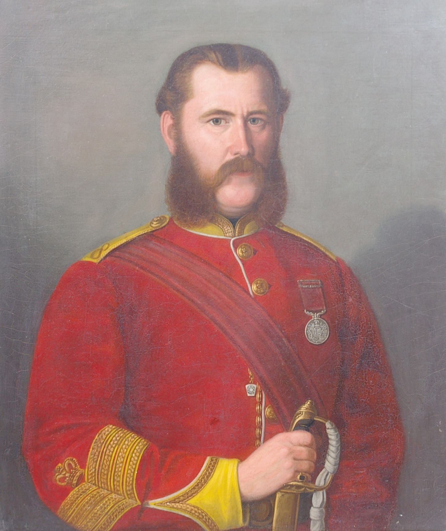 19th Century SchoolPortrait of a Regimental Quartermaster Sergeant in 28th Foot (North