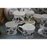 A collection of Portmeirion 'Botanic Garden' pattern china including 20 plates and another similar