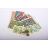 A small collection of nine banknotes including German, Belgium & Denmark mostly mid 19th Century and