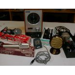 Assorted vintage music and film items, to include a 1950’s Grundig condenser and other vintage