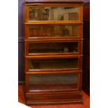A Globe Wernicke mahogany five section bookcase 173cm high, 87cm wide
