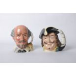 Two large Royal Doulton character jugs: Captain Henry Morgan D6467; William Shakespeare D6689