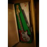 Early 1980's electric guitar in case, with a speaker box used by Bristol band The Escape.Provenance: