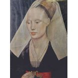 19th Century SchoolPortrait of a ladyWith inscription verso 23 x 18cm Together with a Holbein