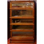 A Globe Wernicke mahogany five section bookcase 173cm high, 87cm wide