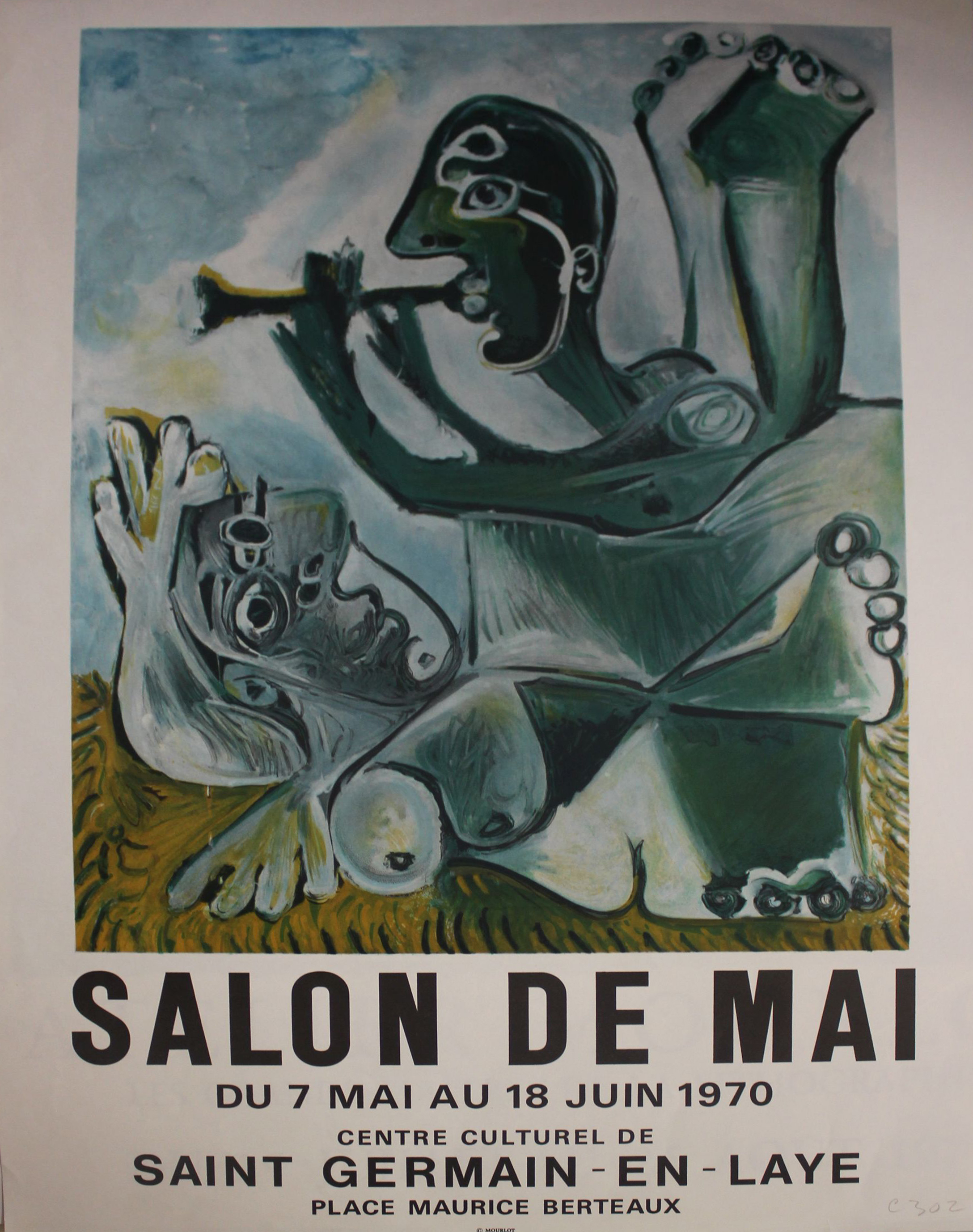 A group of assorted exhibition posters including Salon de Mai, 'Humanite', Marc Chagale and Picasso, - Image 2 of 2