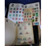 Small lot of three stamp albums and a few loose covers and presentation packs. Over 1000 stamps to