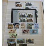 Stamps British Presentation packs in six albums and other items